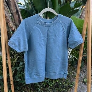 Sincerely Jules Cara Short Sleeve Sweatshirt in Blue Moon